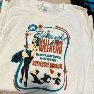 White tee! Burlesque Festival collectible!!
